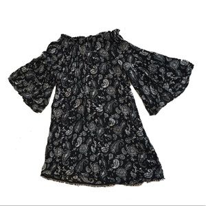 Black and White Paisley Dress